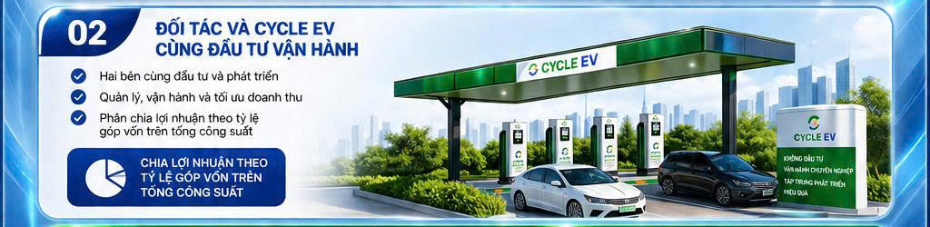 Mô hình đồng đầu tư vận hành trạm sạc Cycle EV