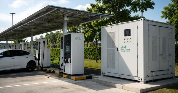 BESS là gì? Vai trò của hệ thống lưu trữ năng lượng trong trạm sạc EV
