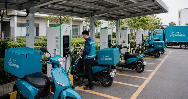 Giải pháp sạc cho đội xe giao hàng hoạt động liên tục