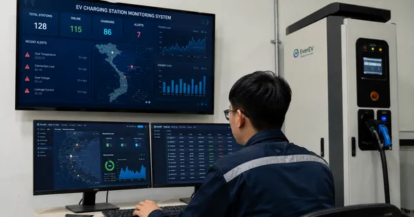 Hệ thống giám sát và cảnh báo sự cố trong trạm sạc EV: Yếu tố quan trọng để vận hành an toàn và liên tục